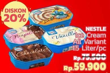 Promo Harga NESTLE Ice Cream All Variants 1500 ml - LotteMart