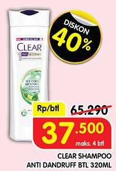 Promo Harga Clear Shampoo 320 ml - Superindo