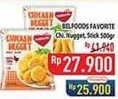 Promo Harga Belfoods Nugget Favorit Chicken Nugget, Chicken Nugget Stick 500 gr - Hypermart