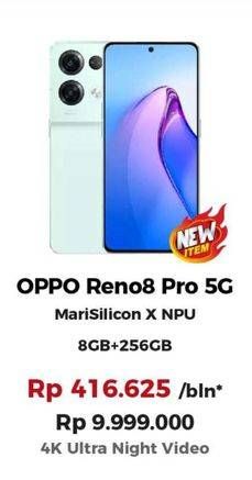 Promo Harga Oppo Reno8 Pro 5G 8GB + 256GB  - Erafone