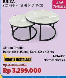 Promo Harga Briza Coffe Table 2 Pcs  - COURTS