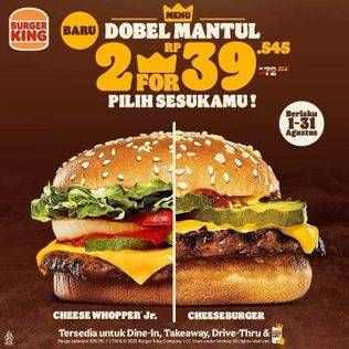 Promo Harga Dobel Mantul  - Burger King