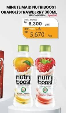 Promo Harga Minute Maid Nutriboost Orange, Strawberry 300 ml - Carrefour