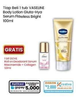 Promo Harga Vaseline Healthy Bright Gluta-Hya Lotion Flawless Bright 100 ml - Indomaret