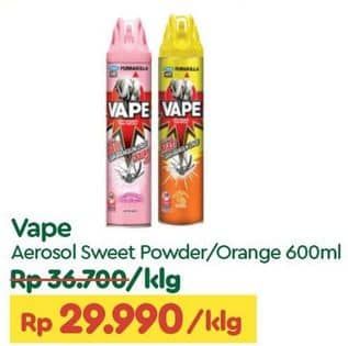 Promo Harga Fumakilla Vape Aerosol Sweet Powder, Orange 600 ml - TIP TOP
