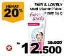 Promo Harga GLOW & LOVELY (FAIR & LOVELY) Multivitamin Facial Foam 50 gr - Giant