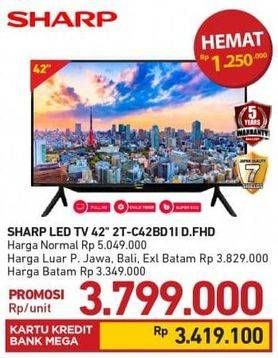 Promo Harga SHARP 2T-C42BD1i | LED TV 42"  - Carrefour