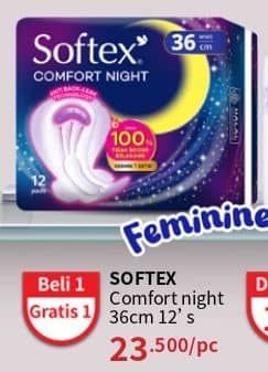 Promo Harga Softex Comfort Night Wing 36cm 12 pcs - Guardian