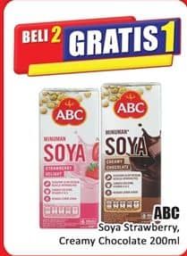 Promo Harga ABC Minuman Soya Creamy Chocolate, Strawberry Delight 200 ml - Hari Hari