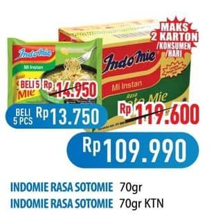 Promo Harga Indomie Mi Kuah Soto Mie per 40 pcs 70 gr - Hypermart