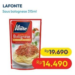 Promo Harga La Fonte Saus Pasta Bolognese 315 gr - Hypermart