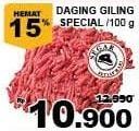 Promo Harga Daging Giling Sapi Spesial per 100 gr - Giant