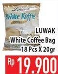 Promo Harga Luwak White Koffie per 18 sachet 20 gr - Hypermart