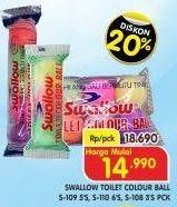 Promo Harga SWALLOW Naphthalene Toilet Colour Ball S-109, Toilet Colour Ball S-110, Toilet Colour Ball S-108 3 pcs - Superindo