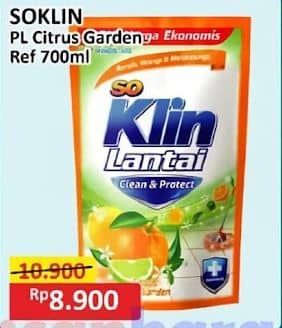 Promo Harga So Klin Pembersih Lantai Citrus Garden 700 ml - Alfamart