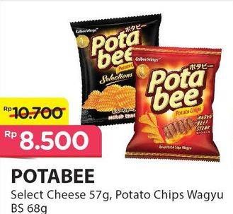 Promo Harga POTABEE Snack Potato Chips 57gr/68gr  - Alfamart