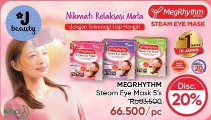 Promo Harga MEGRHYTHM Steam Eye Mask per 5 sachet 1 pcs - Guardian