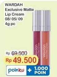Promo Harga Wardah Exclusive Matte Lip Cream 08 Pinkcredible, 05 Speachless, 09 Mauve On 4 gr - Indomaret