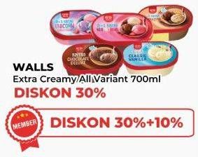 Promo Harga Walls Ice Cream All Variants 700 ml - Yogya