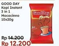 Promo Harga Good Day Instant Coffee 3 in 1 Mocacinno per 10 sachet 20 gr - Indomaret