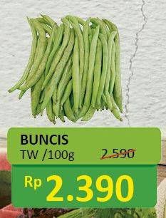 Promo Harga Buncis TW per 100 gr - Alfamidi