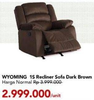 Promo Harga Wyoming 1S Recliner Sofa  - Carrefour
