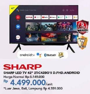 Promo Harga Sharp 2T-C42BG1i | Full HD Android TV 42"  - Carrefour