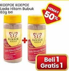Promo Harga Koepoe Koepoe Bumbu Rempah-Rempah Lada Hitam Bubuk 83 gr - Indomaret