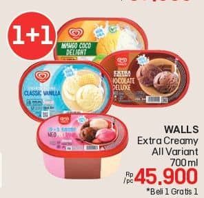 Promo Harga Walls Ice Cream All Variants 700 ml - LotteMart