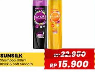 Promo Harga Sunsilk Shampoo Black Shine, Soft Smooth 160 ml - Yogya