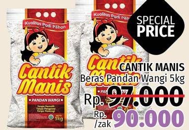 Promo Harga Cantik Manis Beras Pandan Wangi 5 kg - LotteMart