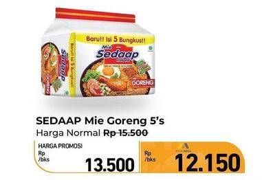 Promo Harga Sedaap Mie Goreng Original per 5 pcs 90 gr - Carrefour
