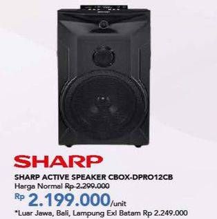 Promo Harga SHARP Active Speaker CBOX-DPRO12CB  - Carrefour