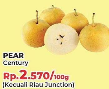 Promo Harga Pear Century per 100 gr - Yogya