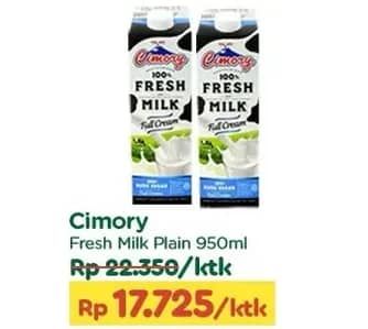 Promo Harga Cimory Fresh Milk Full Cream 950 ml - TIP TOP