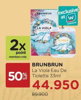 Promo Harga BRUNBRUN La Viola Eau De Toilette 33 ml - Watsons