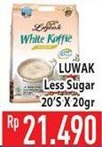 Promo Harga Luwak White Koffie Premium Less Sugar per 20 sachet 20 gr - Hypermart
