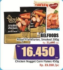 Promo Harga Belfoods Royal Sausages Smoked Chicken, Cheese Frankfurter, Beef Frankfurter 200 gr - Hari Hari