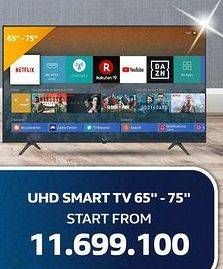 Promo Harga  Samsung/SONY/Sharp/LG/Panasonic/Philips/Polytron/Coocaa/Toshiba/Hinsense UHD Smart TV 65 - 75 Inci  - Electronic City