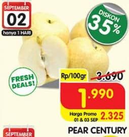 Promo Harga Pear Century per 100 gr - Superindo