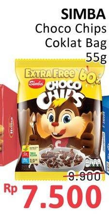 Promo Harga Simba Cereal Choco Chips Coklat 55 gr - Alfamidi