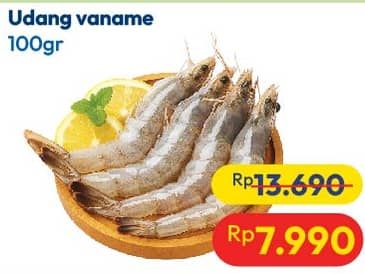 Promo Harga Udang Vanamae per 100 gr - Hypermart
