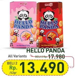 Promo Harga Meiji Hello Panda Biscuit All Variants 40 gr - Hypermart
