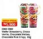 Promo Harga CHO CHO Wafer Snack Strawberry, Choco Vanilla, Chocolata Meises, Chocolate Rice Crispy 33 gr - Alfamart
