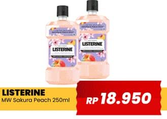 Promo Harga Listerine Mouthwash Antiseptic Sakura Peach 250 ml - Yogya