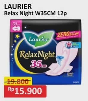 Promo Harga Laurier Relax Night 35cm 12 pcs - Alfamart