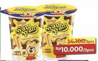 Harga Nyam-Nyam Fantasy Stk Choco 25g/Fantasy Stk Str/Choco Vanilla/Choco Banana 25g/Bubble Puff Choco 18g