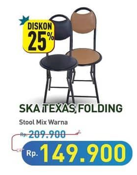 Promo Harga SKA Texas Folding Stool Mix Warna  - Hypermart