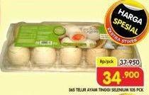 Promo Harga 365 Telur Ayam Tinggi Selenium 10 pcs - Superindo