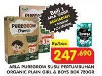 Promo Harga ARLA Puregrow Organic 1+ Boys, Girls 720 gr - Superindo
